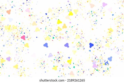 Light Pink, Yellow vector template with chaotic shapes. Modern abstract illustration with colorful random forms. Best smart design for your business.