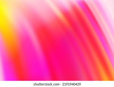 Plantilla vectorial amarilla de color rosa claro con líneas, ovales. Ilustración colorida en estilo de mármol abstracto con gradiente. Un nuevo diseño de mármol para tu negocio.