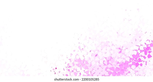 Light pink, yellow vector template with triangle shapes. Magnificent abstract illustration with triangular shapes  forms. Start design for insperarion.