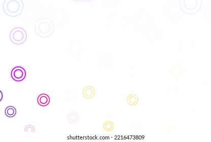 Light Pink, Yellow vector template with circles. Beautiful colored illustration with blurred circles in nature style. Design for poster, banner of websites.