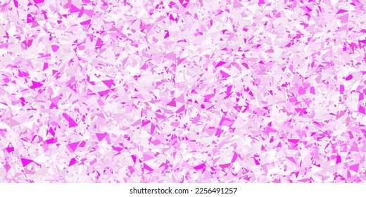 Plantilla vectorial amarilla rosa claro con formas triangulares. Ilustración con formas triangulares coloridas abstractas. Patrón para promociones.