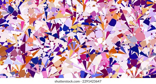 Light Pink, Yellow vector template with triangle shapes. Magnificent abstract illustration with triangular shapes , forms. Start design for insperarion.