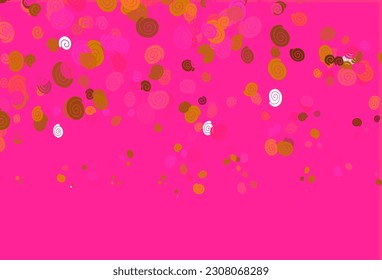 Light Pink, Yellow vector template with bubble shapes. Shining crooked illustration in marble style. Marble style for your business design.