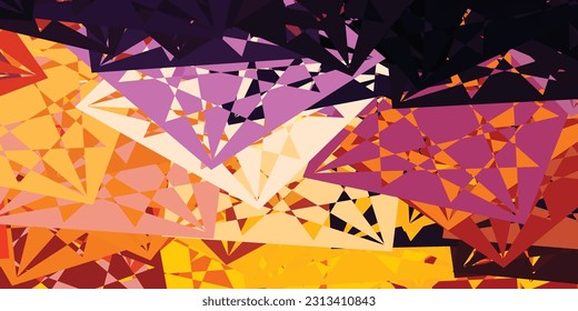 Light Pink, Yellow vector template with triangle shapes. Magnificent abstract illustration with triangular shapes , forms. Landing pages material.