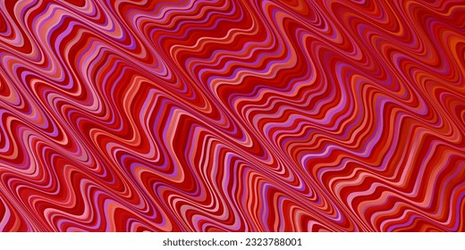 Light Pink, Yellow vector template with curved lines. Abstract illustration with bandy gradient lines. Pattern for websites, landing pages.