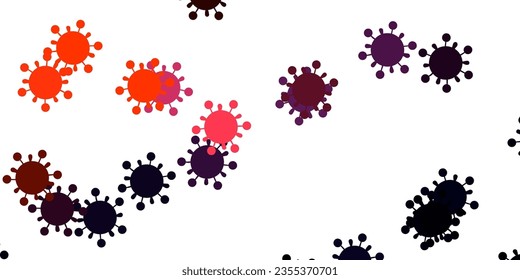 Light pink, yellow vector template with flu signs. Colorful abstract illustration with gradient medical shapes. Simple drawing against danger fever.