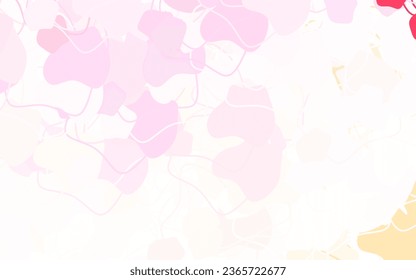 Light Pink, Yellow vector template with chaotic shapes. Modern abstract illustration with colorful random forms. Background for a cell phone.