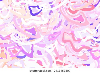 Light Pink, Yellow vector template with chaotic shapes. Modern abstract illustration with colorful random forms. Elegant design for wallpapers.