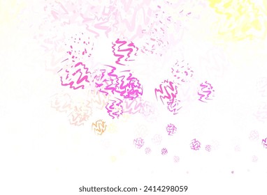 Light Pink, Yellow vector template with lines. Colorful illustration in abstract style with gradient. A completely new design for your business.