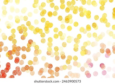 Light Pink, Yellow vector template with circles. Illustration with set of shining colorful abstract circles. Design for poster, banner of websites.