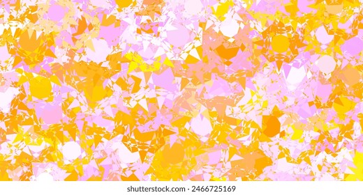 Light Pink, Yellow vector template with triangle shapes. Smart abstract illustration with triangle forms in modern style. Pattern for promotions.