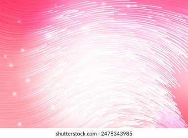 Rosa claro, Plantilla de Vector amarillo con líneas irregulares. Ilustración colorida brillante en estilo de curva simple. Una muestra de tus ideas.