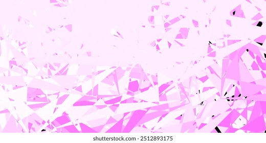 Plantilla de Vector rosa claro, amarillo con Formas triangulares. Diseño simple en estilo abstracto con triángulos, líneas. Una adición fácil a sus comerciales.