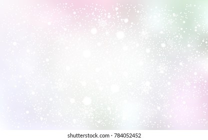 Light Pink, Yellow vector template with ice snowflakes. Shining colored illustration with snow in christmas style. The pattern can be used for new year leaflets.