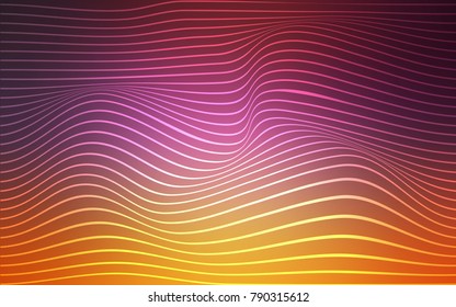 Light Pink, Yellow vector template with curved ribbons. A completely new color illustration in a vague style. Pattern for your business design.