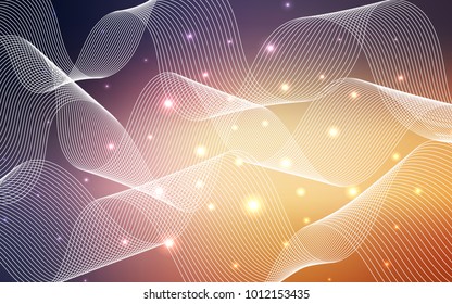 Light Pink, Yellow vector texture with birthday confetti. Decorative shining illustration with ribbons on abstract template. The pattern can be used for new year ad, booklets.