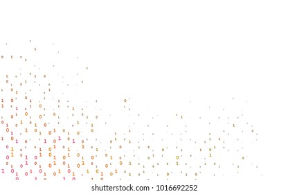 Light Pink, Yellow vector texture with Digit characters. Colored mathematic signs with gradient on white background. Smart design for your business advert of university.