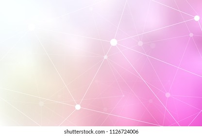 Light Pink, Yellow vector texture with disks, lines. Illustration with set of colorful abstract circles and lines. Pattern can be used for beautiful websites.