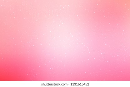 Light Pink, Yellow vector texture with milky way stars. Space stars on blurred abstract background with gradient. Smart design for your business advert.