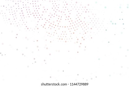 Light Pink, Yellow vector  texture with disks. Blurred decorative design in abstract style with bubbles. Beautiful design for your business natural advert.