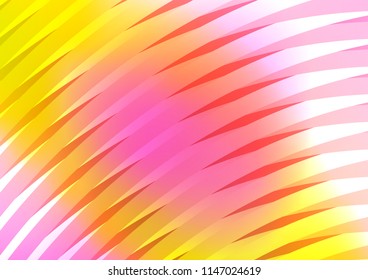 Light Pink, Yellow vector texture with colored lines. Decorative shining illustration with lines on abstract template. The pattern can be used for websites.
