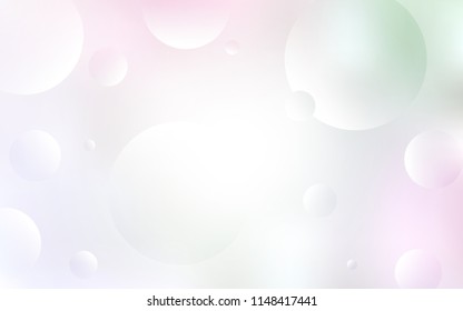 Light Pink, Yellow vector texture with disks. Illustration with set of shining colorful abstract circles. Completely new template for your brand book.