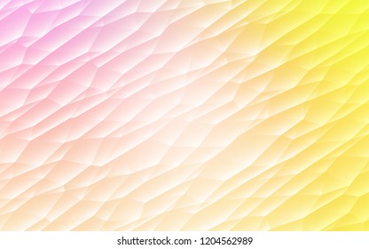 Light Pink, Yellow vector texture in triangular style. Decorative design in abstract style with triangles. The template can be used as a background.