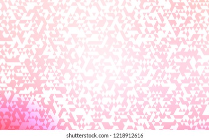 Light Pink, Yellow vector texture in triangular style. Illustration with set of colorful triangles. Best design for your ad, poster, banner.