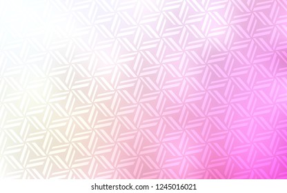 Light Pink, Yellow vector texture with triangular style. Illustration with set of colorful triangles. Best design for your ad, poster, banner.