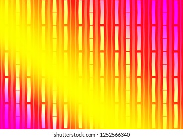 Light Pink, Yellow vector texture with colored lines. Shining colored illustration with narrow lines. The pattern can be used for busines ad, booklets, leaflets