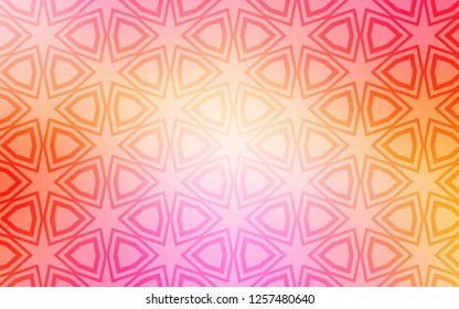 Light Pink, Yellow vector texture with beautiful stars. Modern geometrical abstract illustration with stars. Pattern for wrapping gifts.