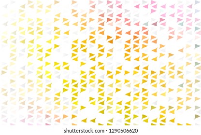 Light Pink, Yellow vector texture in triangular style. Beautiful illustration with triangles in nature style. Template for wallpapers.