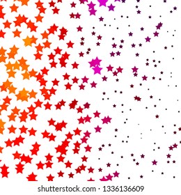 Light Pink, Yellow vector texture with beautiful stars. Colorful illustration in abstract style with gradient stars. Design for your business promotion.