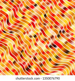 Light Pink, Yellow vector texture with wry lines. Bright illustration with gradient circular arcs. Pattern for booklets, leaflets.