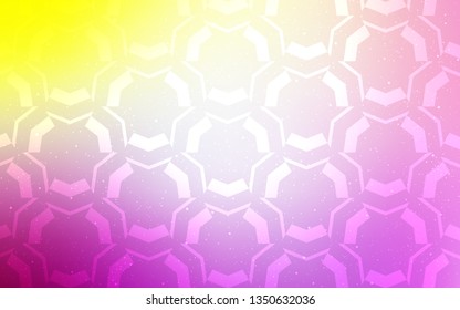 Light Pink, Yellow vector texture with wry lines. Colorful abstract illustration with gradient lines. New composition for your brand book.