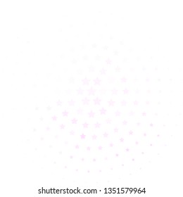 Light Pink, Yellow vector texture with beautiful stars. Blur decorative design in simple style with stars. Pattern for new year ad, booklets.