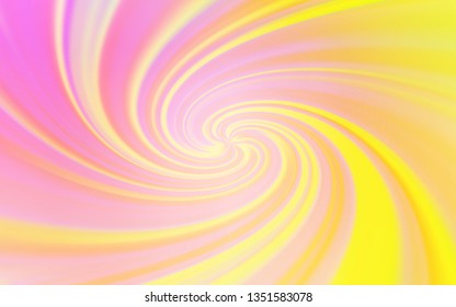 Light Pink, Yellow vector texture with curved lines. Colorful illustration in abstract style with gradient. Brand new design for your ads, poster, banner.