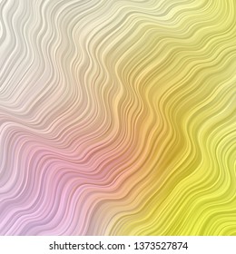 Light Pink, Yellow vector texture with circular arc. Illustration in abstract style with gradient curved.  Pattern for ads, commercials.