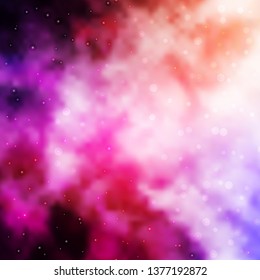 Light Pink, Yellow vector texture with beautiful stars. Decorative illustration with stars on abstract template. Pattern for websites, landing pages.