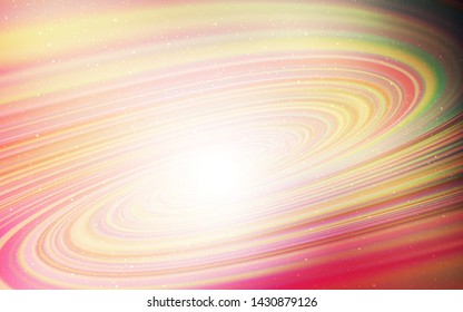 Light Pink, Yellow vector texture with milky way stars. Modern abstract illustration with Big Dipper stars. Smart design for your business advert.