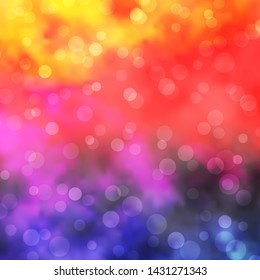 Light Pink, Yellow vector texture with circles. Abstract colorful disks on simple gradient background. Pattern for wallpapers, curtains.