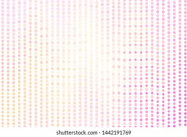 Light Pink, Yellow vector texture with disks. Glitter abstract illustration with blurred drops of rain. Pattern for beautiful websites.
