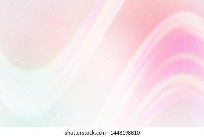 Light Pink, Yellow vector texture with milky way stars. Space stars on blurred abstract background with gradient. Best design for your ad, poster, banner.