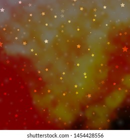 Light Pink, Yellow vector texture with beautiful stars. Colorful illustration with abstract gradient stars. Pattern for new year ad, booklets.