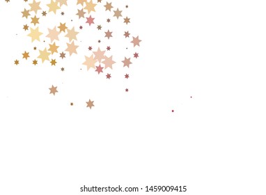 Light Pink, Yellow vector texture with beautiful stars. Stars on blurred abstract background with gradient. Smart design for your business advert.