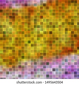 Light Pink, Yellow vector texture in rectangular style. Illustration with a set of gradient rectangles. Pattern for busines booklets, leaflets