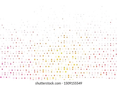 Light Pink, Yellow vector texture with rectangular style. Beautiful illustration with rectangles and squares. Background for cell phones.