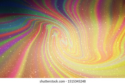 Light Pink, Yellow vector texture with milky way stars. Shining colored illustration with bright astronomical stars. Pattern for futuristic ad, booklets.