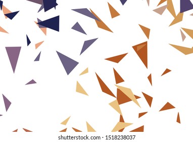 Light Pink, Yellow vector texture with triangular style. Abstract gradient illustration with triangles. Pattern for commercials.