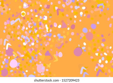 Light Pink, Yellow vector texture with abstract forms. Decorative design in abstract style with random forms. Best smart design for your business.